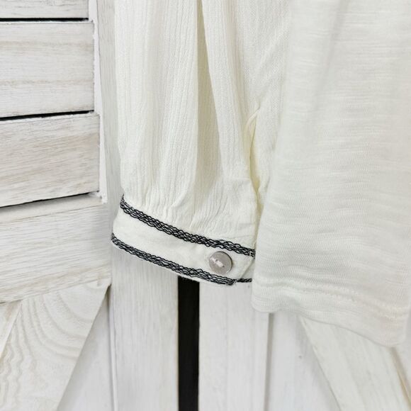 Fat Face Martha Embroidered Slub Knit Shirt Cream 12 Long Sleeve - Picture 7 of 13